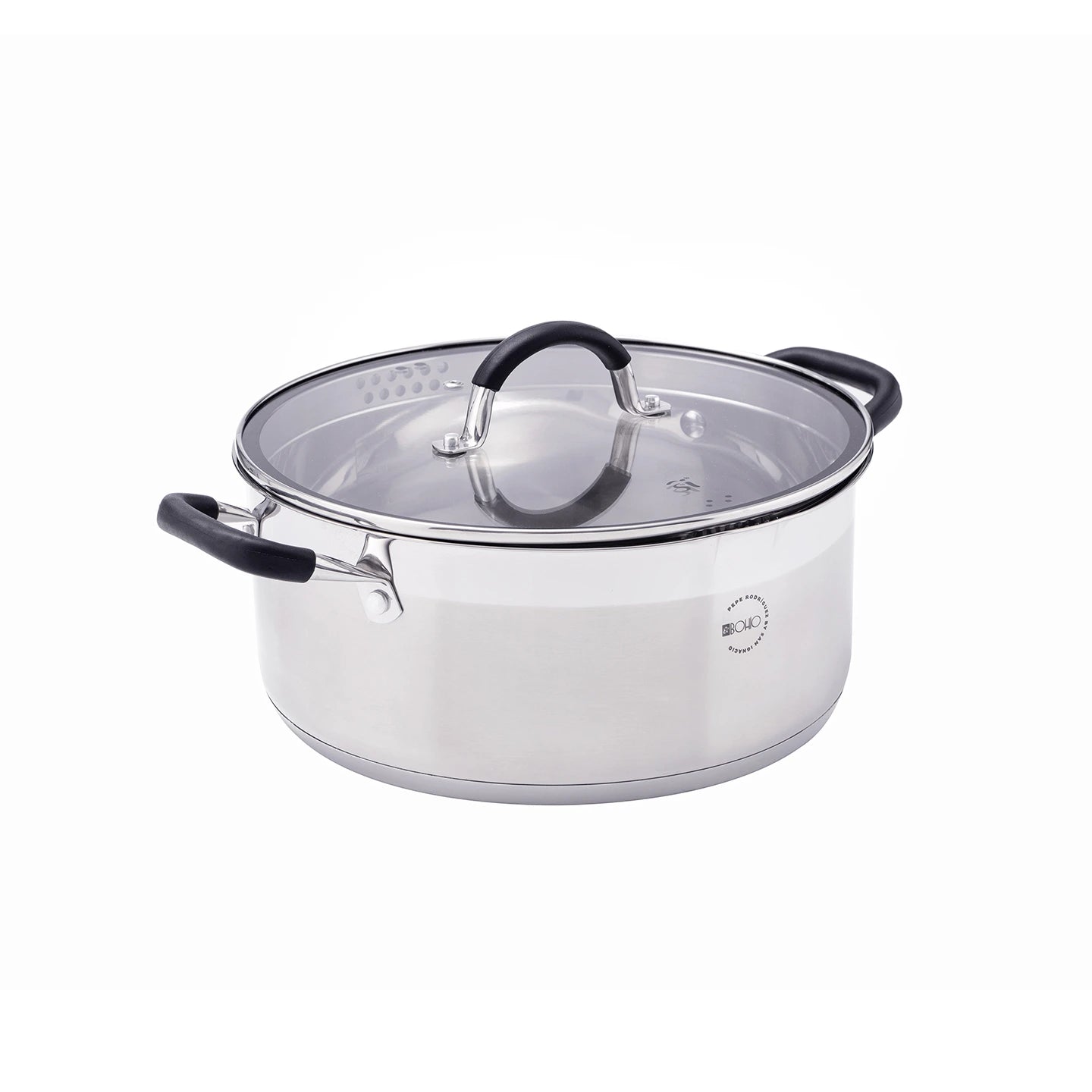 Cacerola 28 cm El Bohio de Acero Inoxidable con Tapa - San Ignacio
